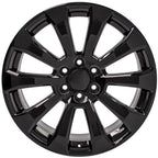 OE Wheels CV95 22x9 6x139.7 28et Gloss Black Wheel - View 2
