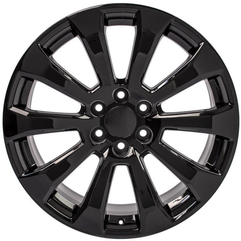 OE Wheels CV95 22x9 6x139.7 28et Gloss Black Wheel - View 2