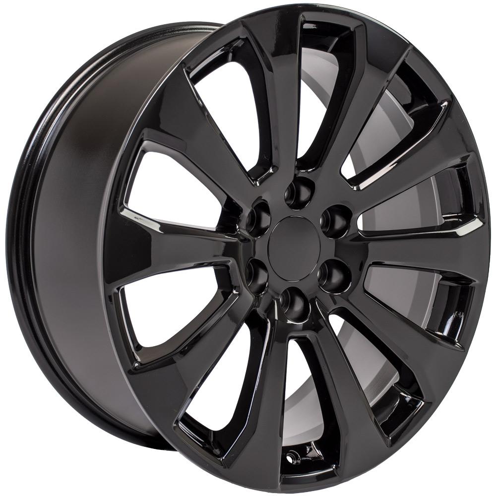 OE Wheels CV95 22x9 6x139.7 28et Gloss Black Wheel - View 3