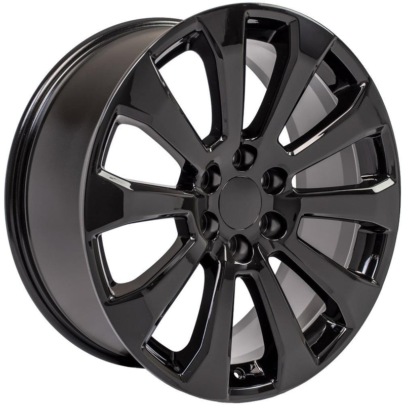 OE Wheels CV95 22x9 6x139.7 28et Gloss Black Wheel - View 3