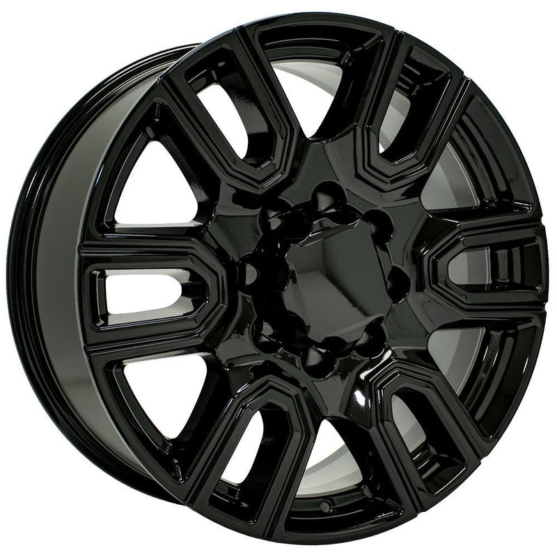 OE Wheels CV96B 20x8.5 8x180 47et Gloss Black Wheel - View 3