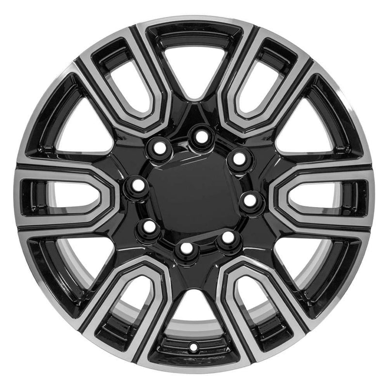 OE Wheels CV96B 20x8.5 8x180 47et Gloss Black Machined Wheel - View 2