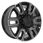 OE Wheels CV96B 20x8.5 8x180 47et Gloss Black Machined Wheel - View 3