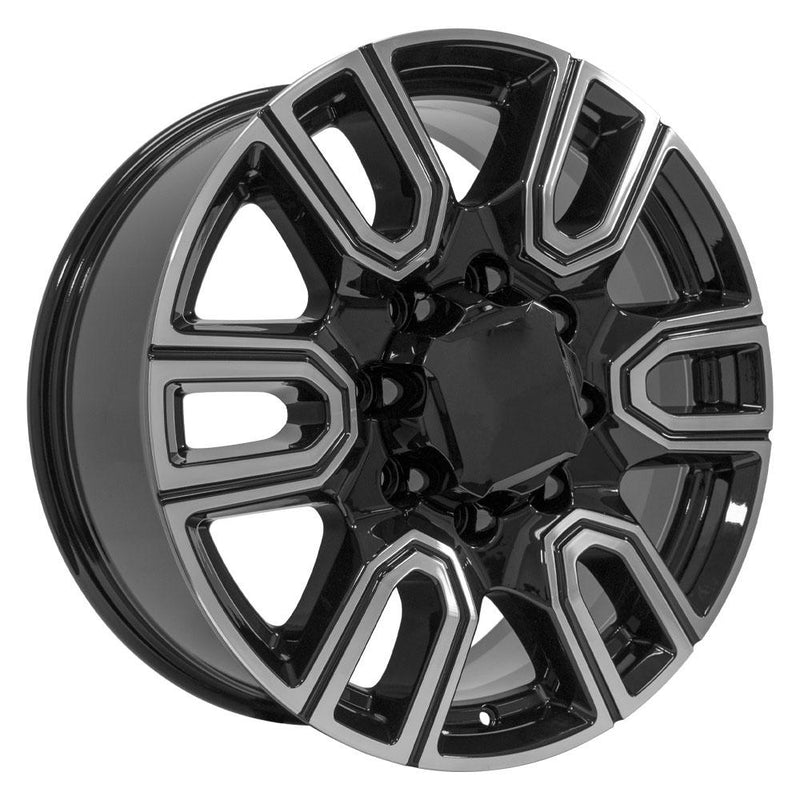OE Wheels CV96B 20x8.5 8x180 47et Gloss Black Machined Wheel - View 3