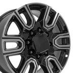 OE Wheels CV96B 20x8.5 8x180 47et Gloss Black Machined Wheel