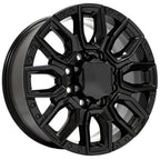 OE Wheels CV97A 20x8.5 8x165.1 12et Gloss Black Wheel - View 3