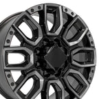 OE Wheels CV97A 20x8.5 8x165.1 12et Gloss Black with Milled Edge with Tinted Clear Wheel