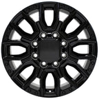 OE Wheels CV97B 20x8.5 8x180 47et Gloss Black Wheel - View 2