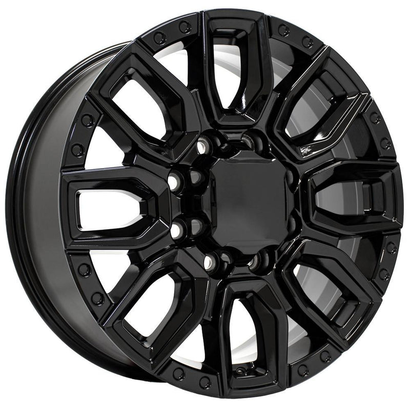 OE Wheels CV97B 20x8.5 8x180 47et Gloss Black Wheel - View 3
