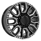 OE Wheels CV97B 20x8.5 8x180 47et Gloss Black with Milled Edge Wheel - View 3