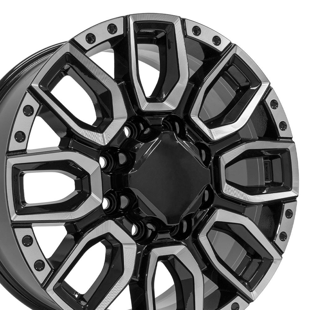 OE Wheels CV97B 20x8.5 8x180 47et Gloss Black with Milled Edge Wheel