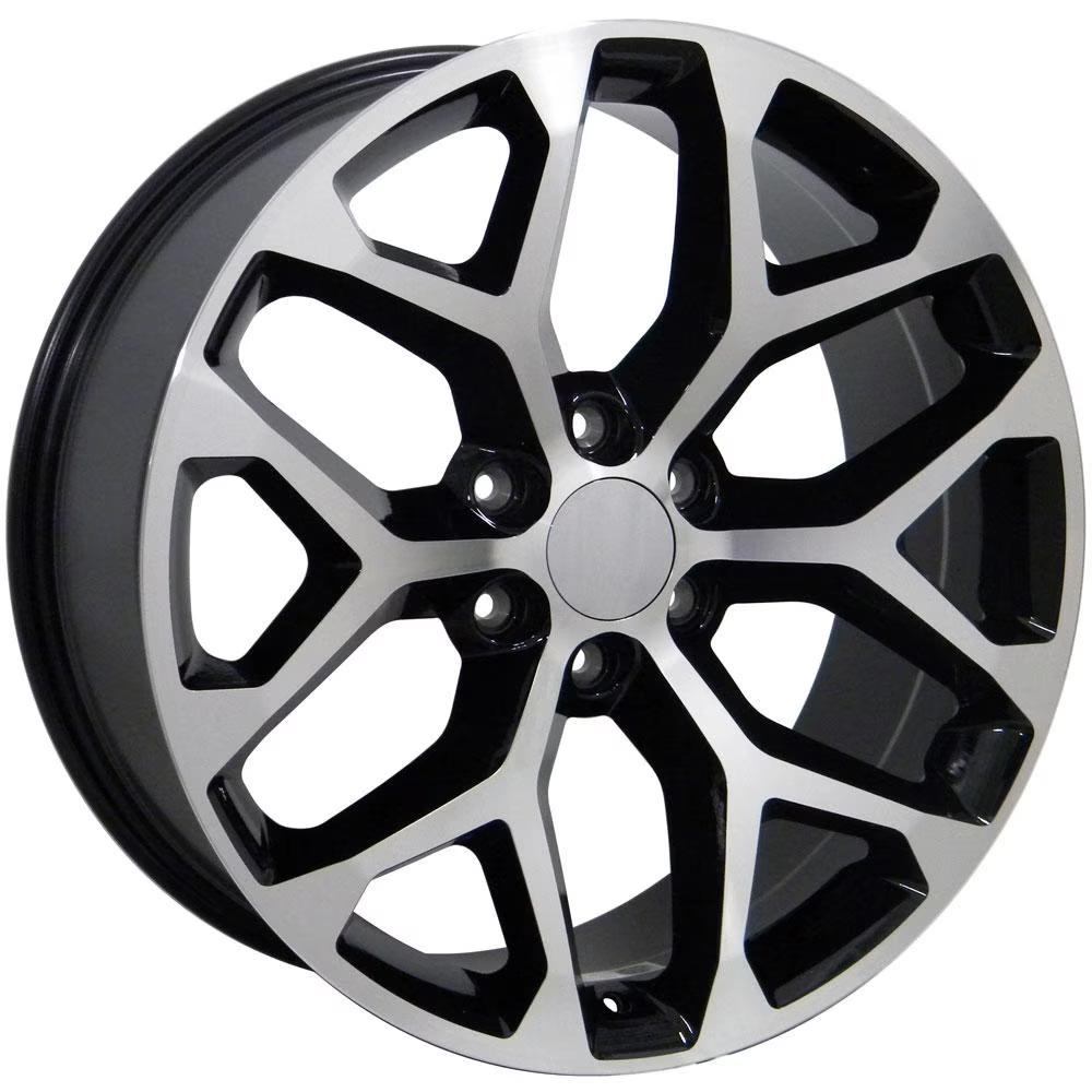 OE Wheels CV98B 20x9 6x139.7 24et Gloss Black Machined Wheel - View 3