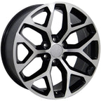 OE Wheels CV98B 20x9 6x139.7 24et Gloss Black Machined Wheel - View 3