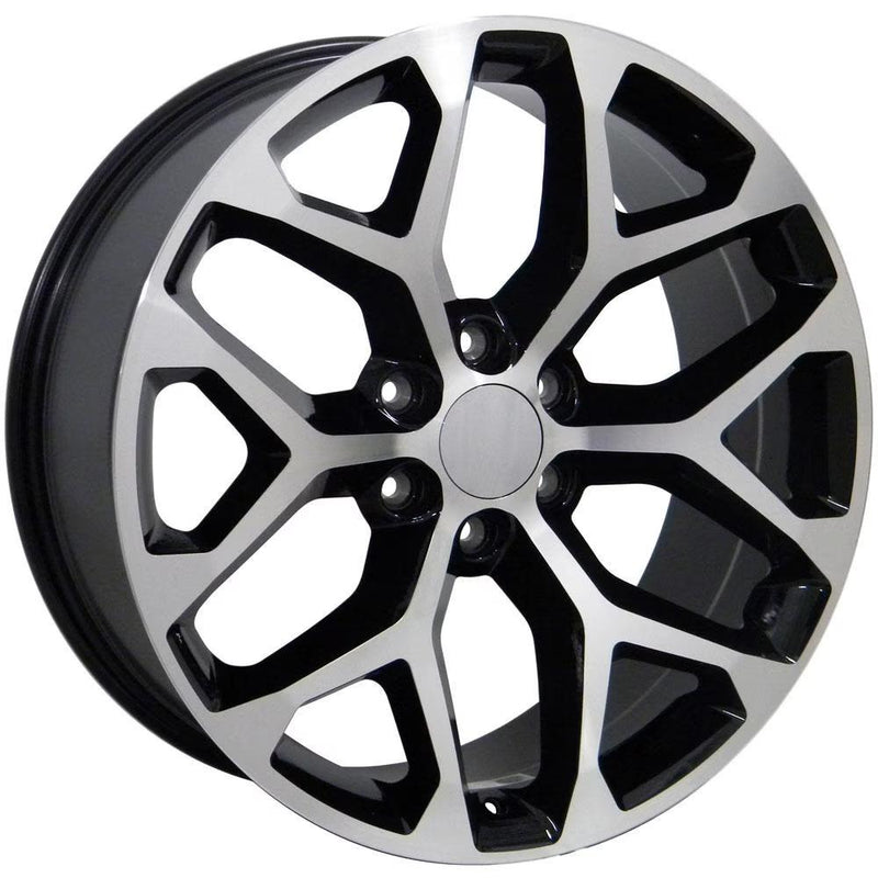 OE Wheels CV98B 20x9 6x139.7 24et Gloss Black Machined Wheel - View 3