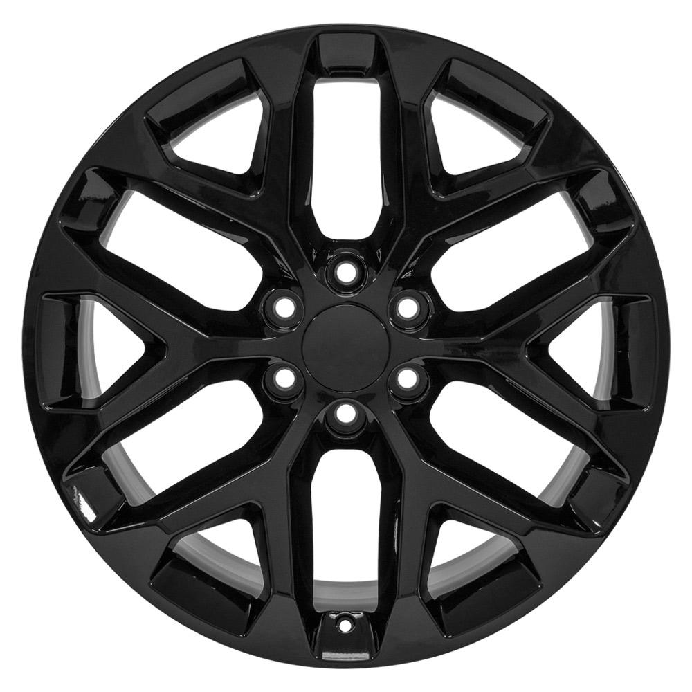 OE Wheels CV98B 22x9 6x139.7 24et Gloss Black Wheel - View 2