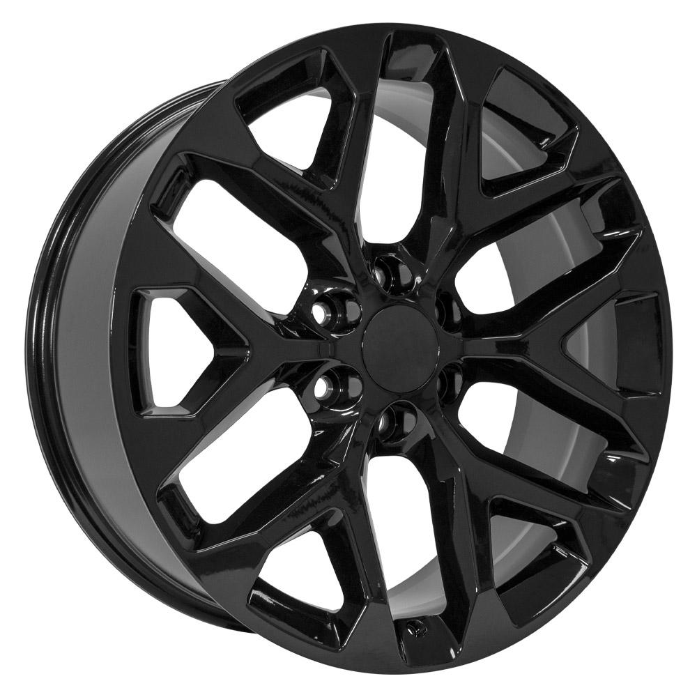 OE Wheels CV98B 22x9 6x139.7 24et Gloss Black Wheel - View 3