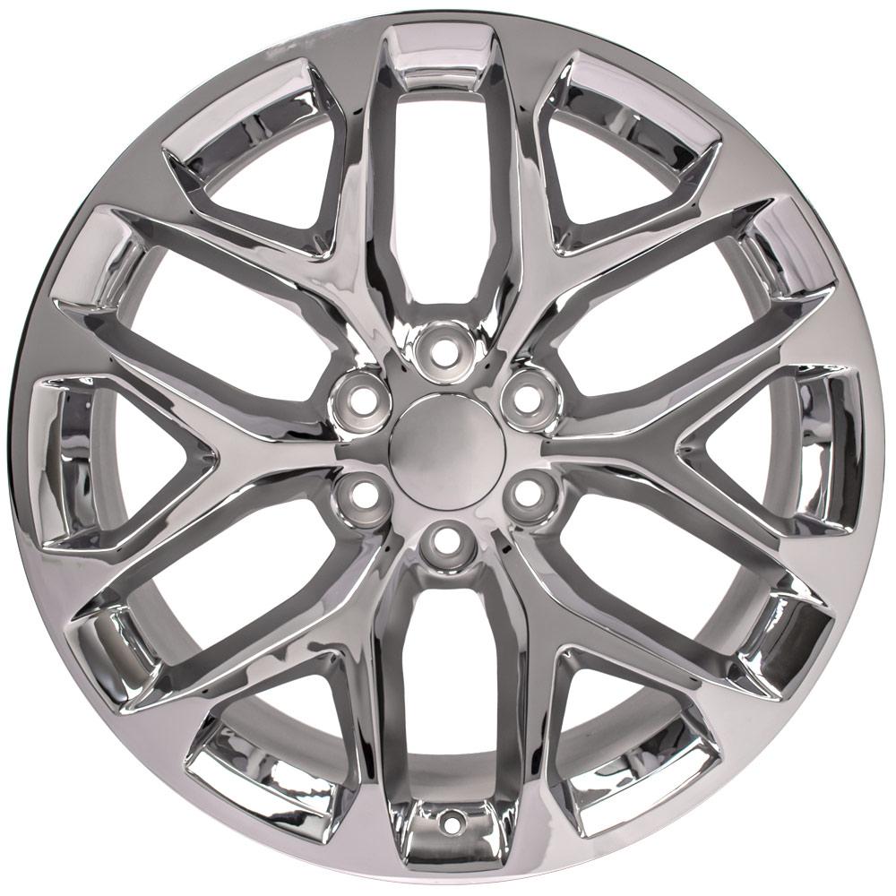 OE Wheels CV98B 22x9 6x139.7 24et Chrome Wheel - View 2