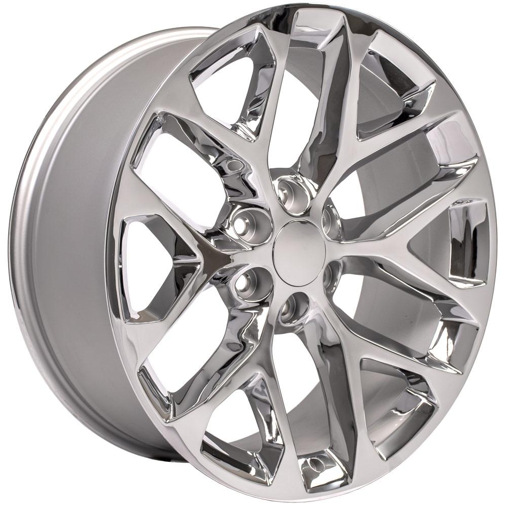 OE Wheels CV98B 22x9 6x139.7 24et Chrome Wheel - View 3