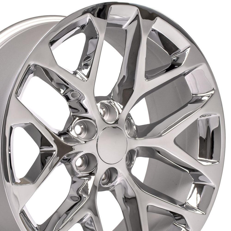 OE Wheels CV98B 22x9 6x139.7 24et Chrome Wheel