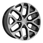 OE Wheels CV98B 22x9 6x139.7 24et Gloss Black Machined Wheel - View 3