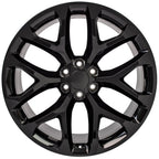 OE Wheels CV98B 24x10 6x139.7 24et Gloss Black Wheel - View 2