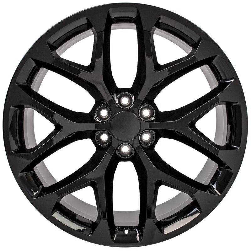 OE Wheels CV98B 24x10 6x139.7 24et Gloss Black Wheel - View 2