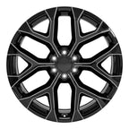 OE Wheels CV98B 24x10 6x139.7 24et Gloss Black with Milled Edge Wheel - View 2