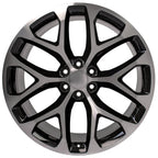 OE Wheels CV98B 24x10 6x139.7 24et Gloss Black Machined Wheel - View 2