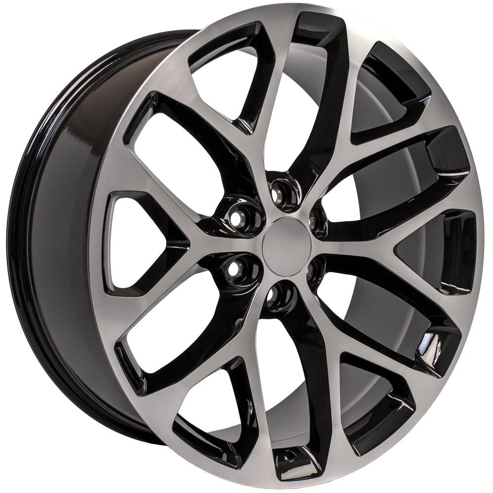 OE Wheels CV98B 24x10 6x139.7 24et Gloss Black Machined Wheel - View 3