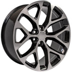 OE Wheels CV98B 24x10 6x139.7 24et Gloss Black Machined Wheel - View 3