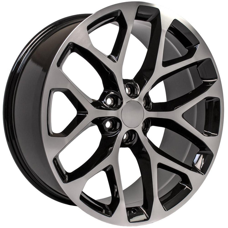 OE Wheels CV98B 24x10 6x139.7 24et Gloss Black Machined Wheel - View 3