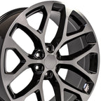 OE Wheels CV98B 24x10 6x139.7 24et Gloss Black Machined Wheel