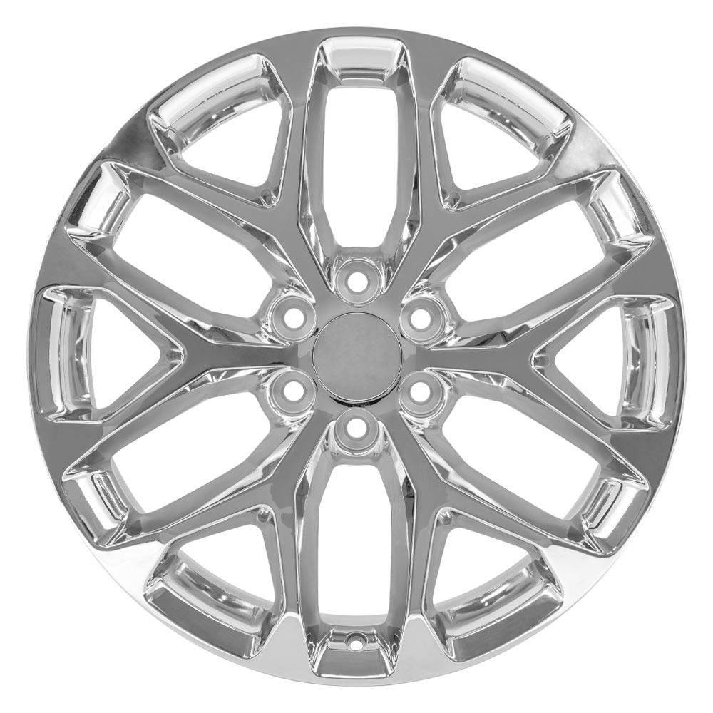 OE Wheels CV98 22x9 6x139.7 28et Chrome Wheel - View 2