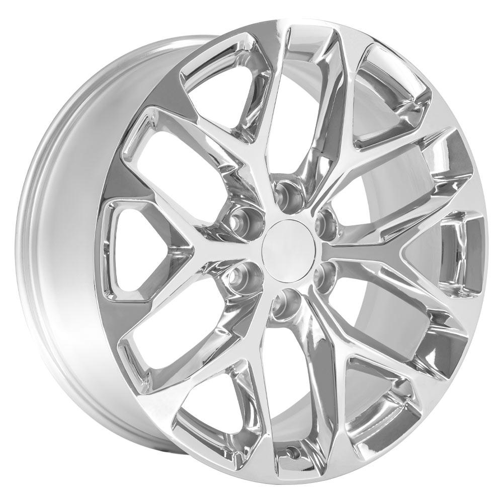 OE Wheels CV98 22x9 6x139.7 28et Chrome Wheel - View 3