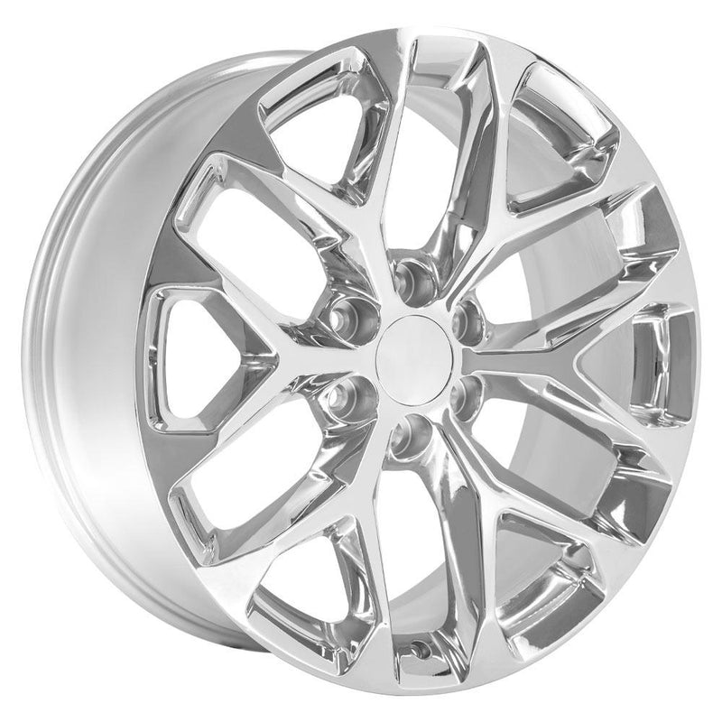 OE Wheels CV98 22x9 6x139.7 28et Chrome Wheel - View 3