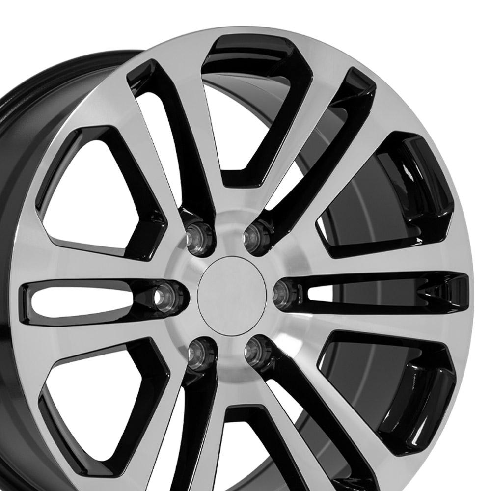 OE Wheels CV99 20x9 6x139.7 31et Gloss Black Machined Wheel