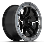 DEFIANT DF01 17x8 5x127 12et Gloss Black with Milled Edge Wheel - View 3