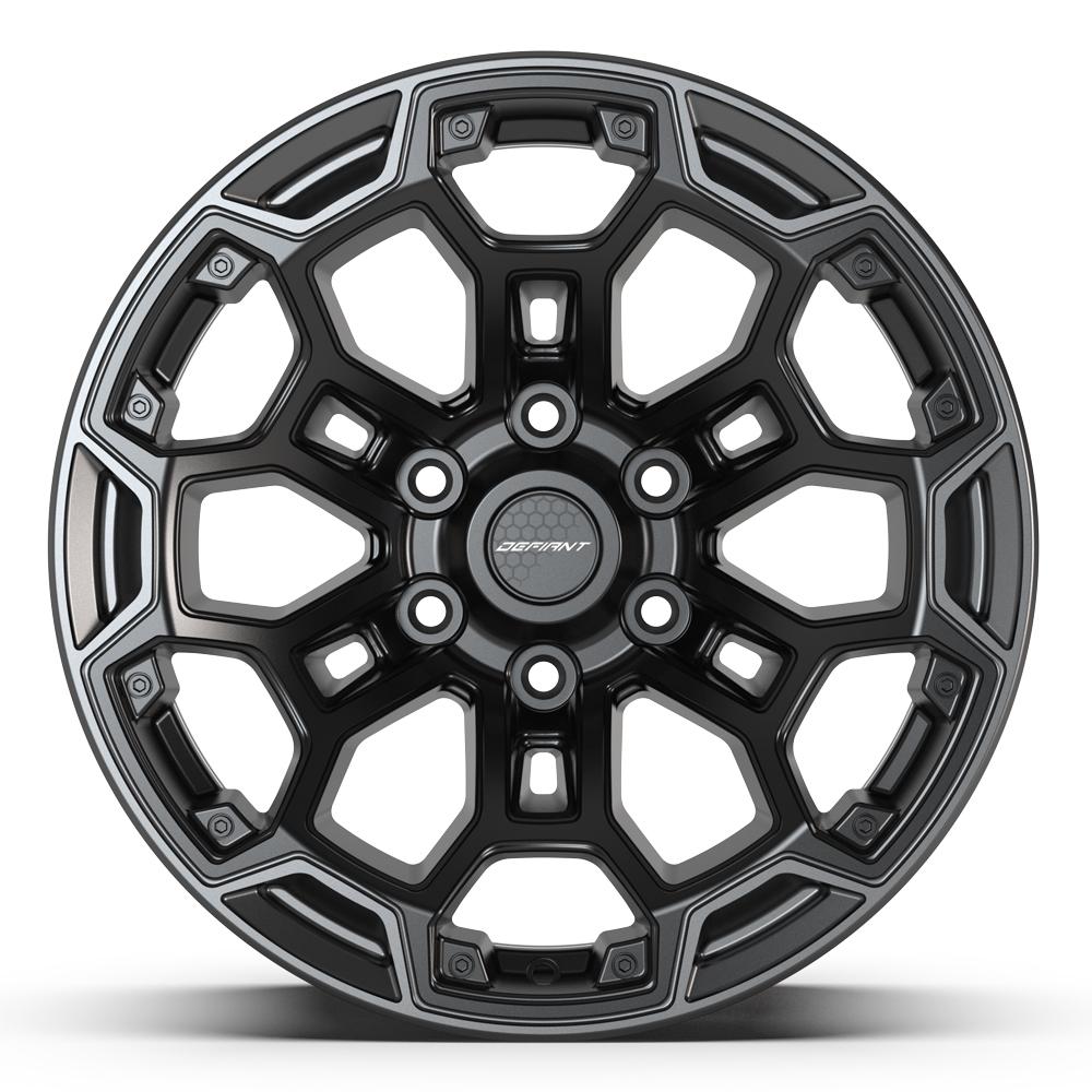 DEFIANT DF03 18x9 6x139.7 -12et Satin Black with Dark Satin Charcoal 2-Tone Wheel - View 2