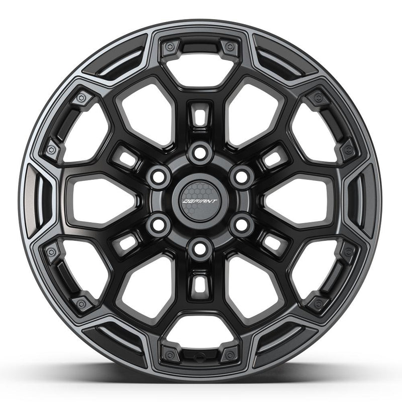 DEFIANT DF03 18x9 6x139.7 -12et Satin Black with Dark Satin Charcoal 2-Tone Wheel - View 2