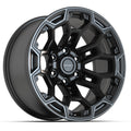 DEFIANT DF03 18x9 6x139.7 -12et Satin Black with Dark Satin Charcoal 2-Tone Wheel