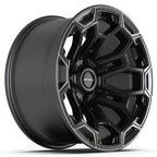 DEFIANT DF03 18x9 6x139.7 -12et Satin Black with Dark Satin Charcoal 2-Tone Wheel - View 3