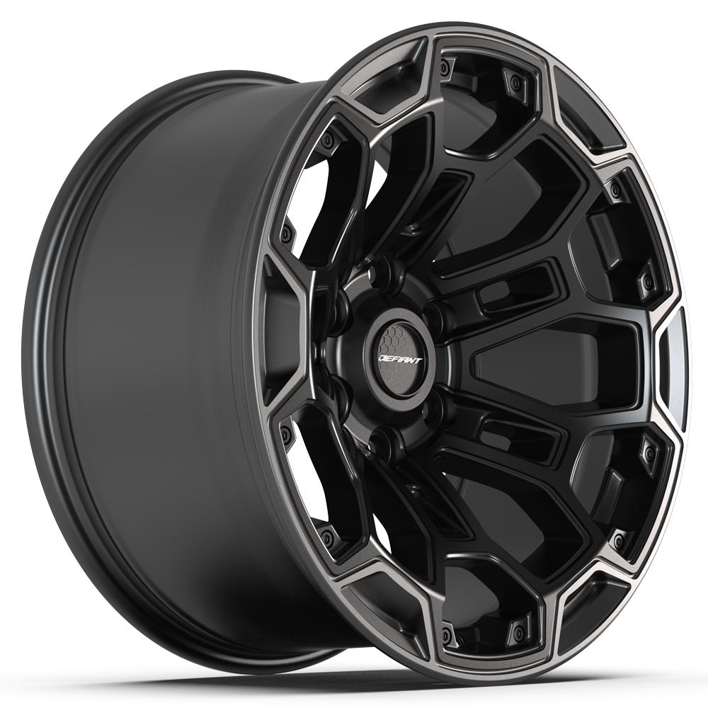 DEFIANT DF03 18x9 6x139.7 -12et Satin Black with Dark Satin Charcoal 2-Tone Wheel - View 3