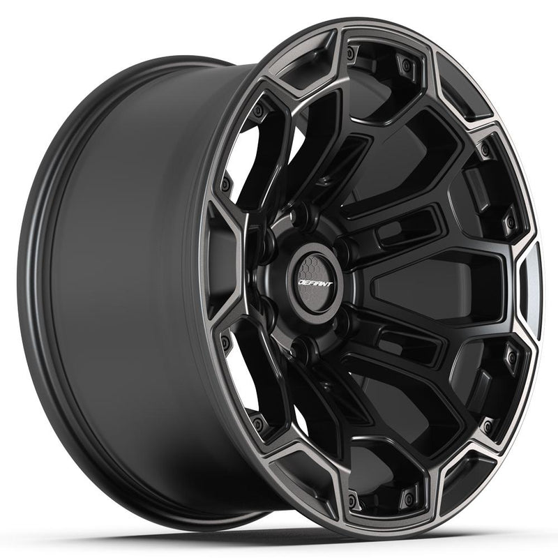 DEFIANT DF03 18x9 6x139.7 -12et Satin Black with Dark Satin Charcoal 2-Tone Wheel - View 3