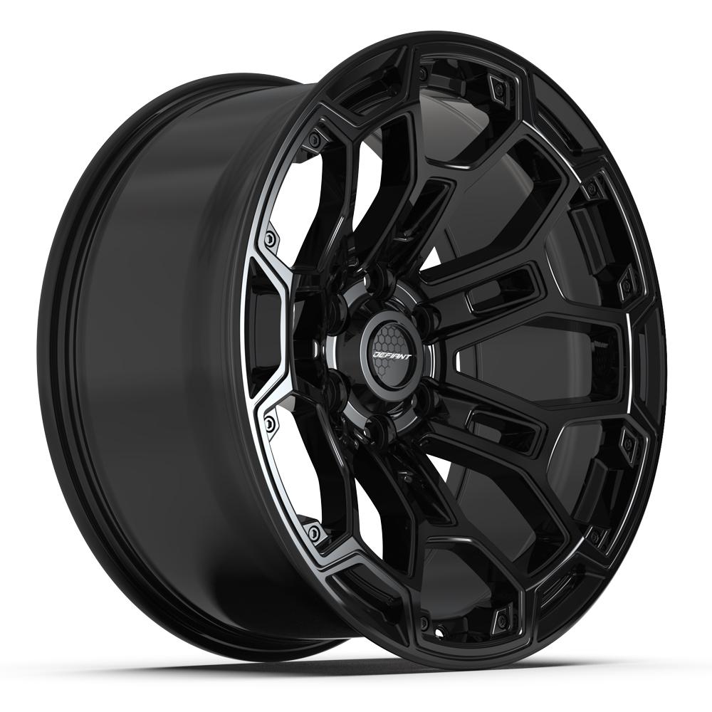 DEFIANT DF03 20x9 6x139.7 -12et Gloss Black Wheel - View 3