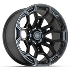 DEFIANT DF03 20x9 6x139.7 -12et Satin Black with Dark Satin Charcoal 2-Tone Wheel
