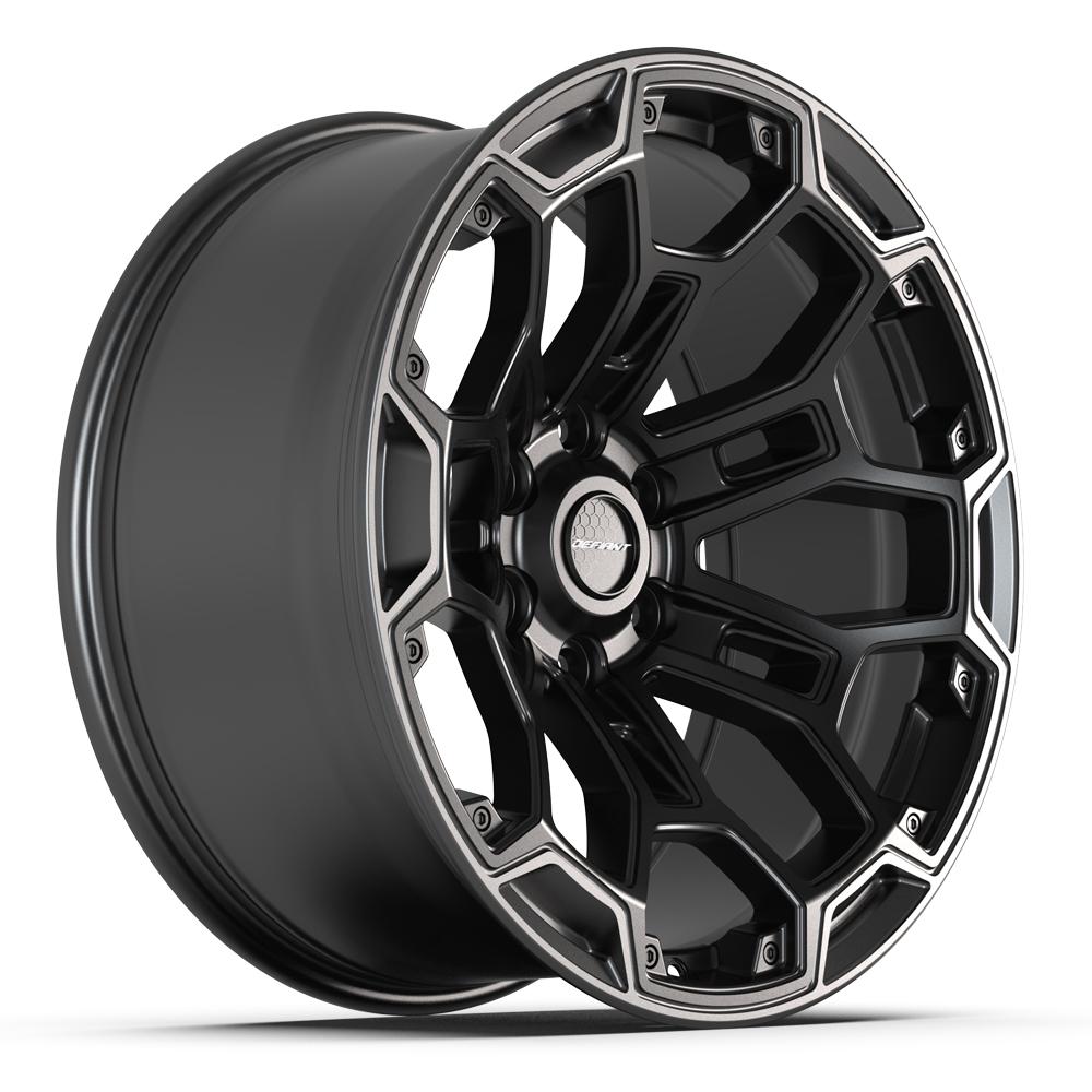 DEFIANT DF03 20x9 6x139.7 -12et Satin Black with Dark Satin Charcoal 2-Tone Wheel - View 3