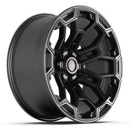 DEFIANT DF03 20x9 6x139.7 -12et Satin Black with Dark Satin Charcoal 2-Tone Wheel - View 3