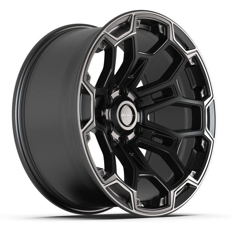 DEFIANT DF03 20x9 6x139.7 -12et Satin Black with Dark Satin Charcoal 2-Tone Wheel - View 3