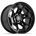 DEFIANT DF03B 17x9 5x127 -12et Gloss Black Wheel