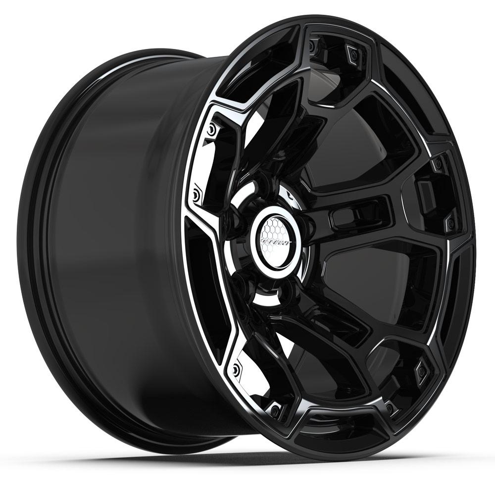 DEFIANT DF03B 17x9 5x127 -12et Gloss Black Wheel - View 3